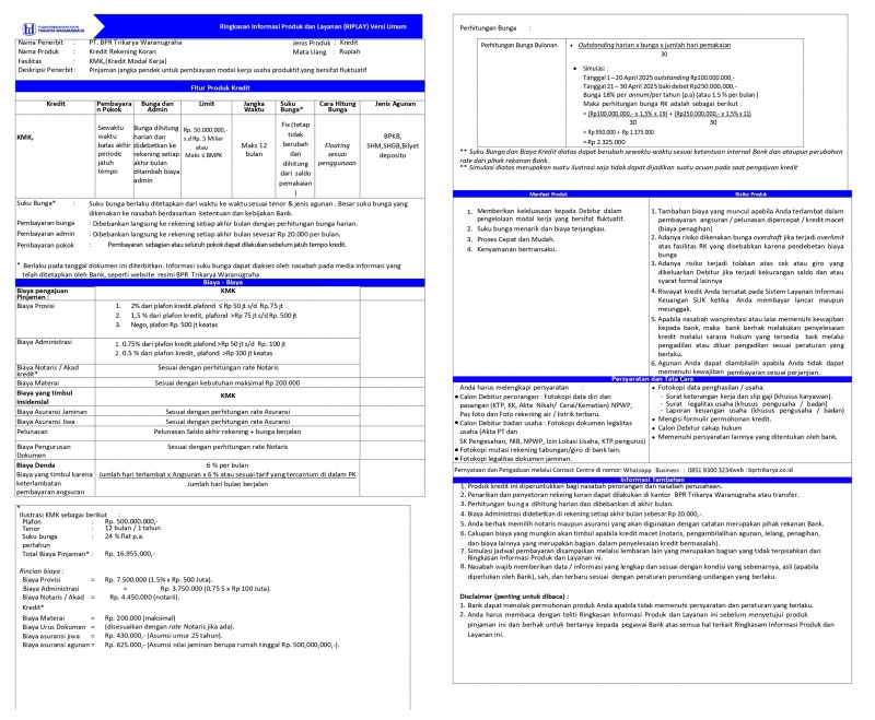 RIPLAY Umum  Kredit Rekening Koran